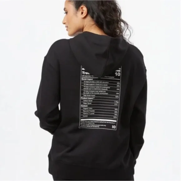 Ten Tree Eco Facts Oversized Hoodie Sz. Medium *LIMITED EDITION* - Picture 5 of 9